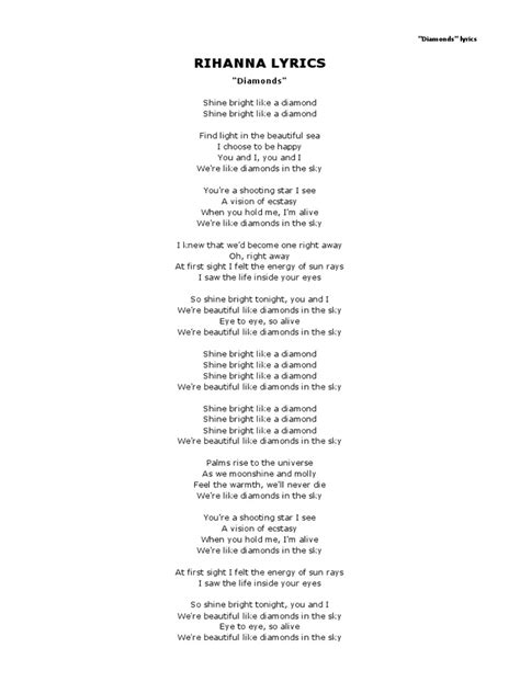 diamonds rihanna text|diamonds lyrics rihanna.